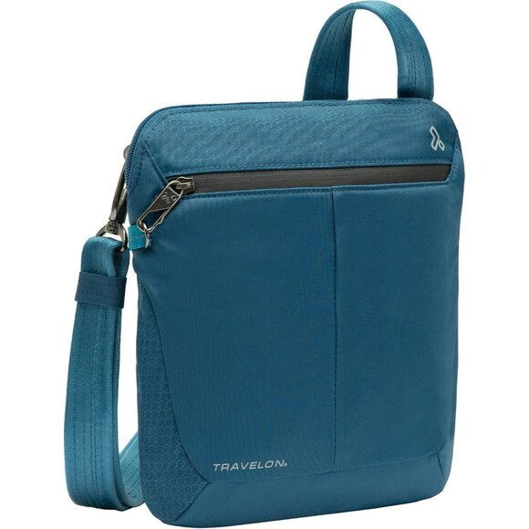 Lightweight Teal Anti-Theft Messenger Crossbody - Ultimate Travel Safety - Picture 4 of 13